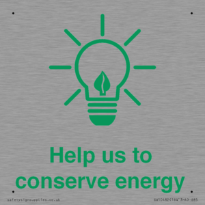 Help us to conserve energy 